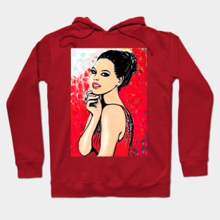 Woman in red Hoodie